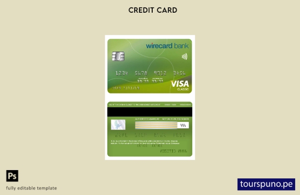 listo para imprimir plantilla de tarjeta clásica de visa bancaria Alemania Aschh